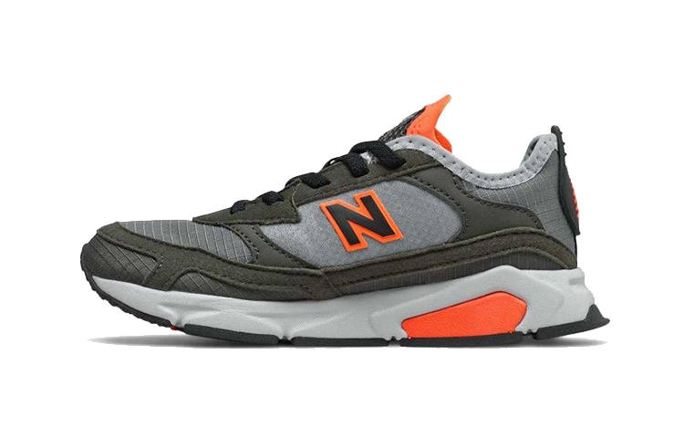 New Balance New Balance NB X RACER Low Top Athletic Shoes Army Green Gray Children Aged 3 7 Years Old