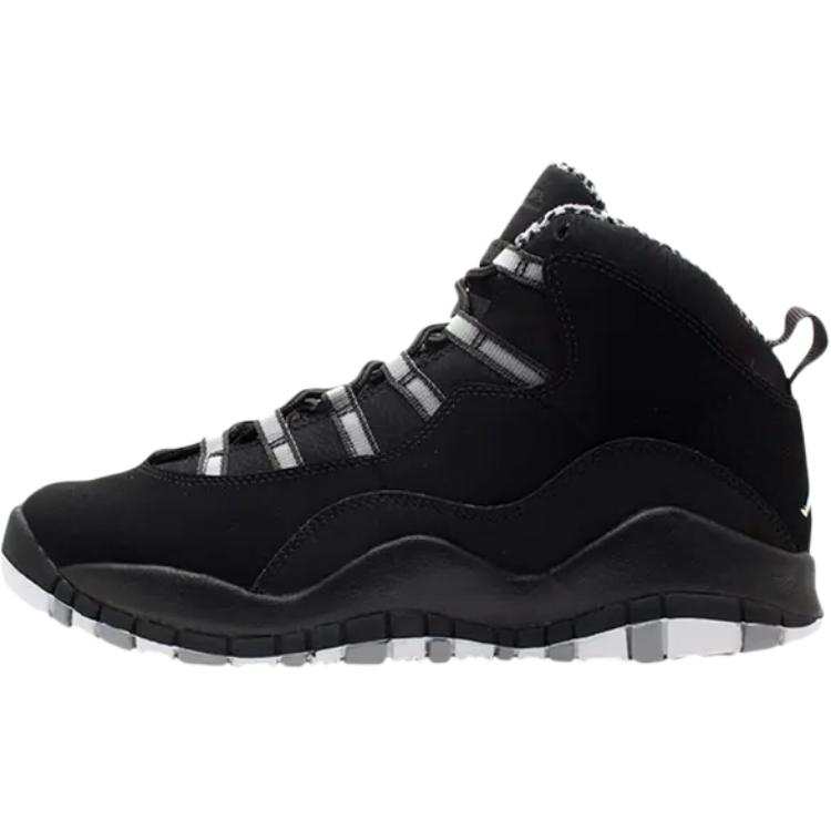Jordan Jordan Air Jordan 10 Abrasion Resistant High top Children's Basketball Shoes Black Teenagers