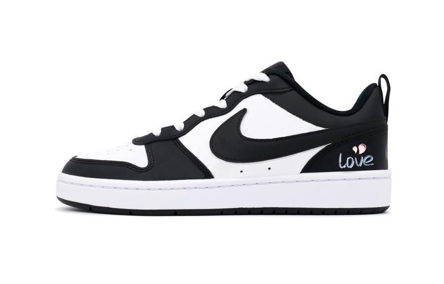 Nike Nike Court Borough 2 Slip Resistant Low top Kids' Skateboarding Shoes Black Teenagers