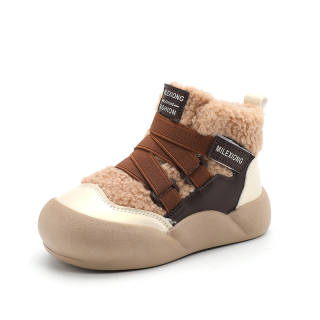 CHAOGONG Fleece Lined Everyday Versatile Comfortable Children's Cotton Shoes Kids'