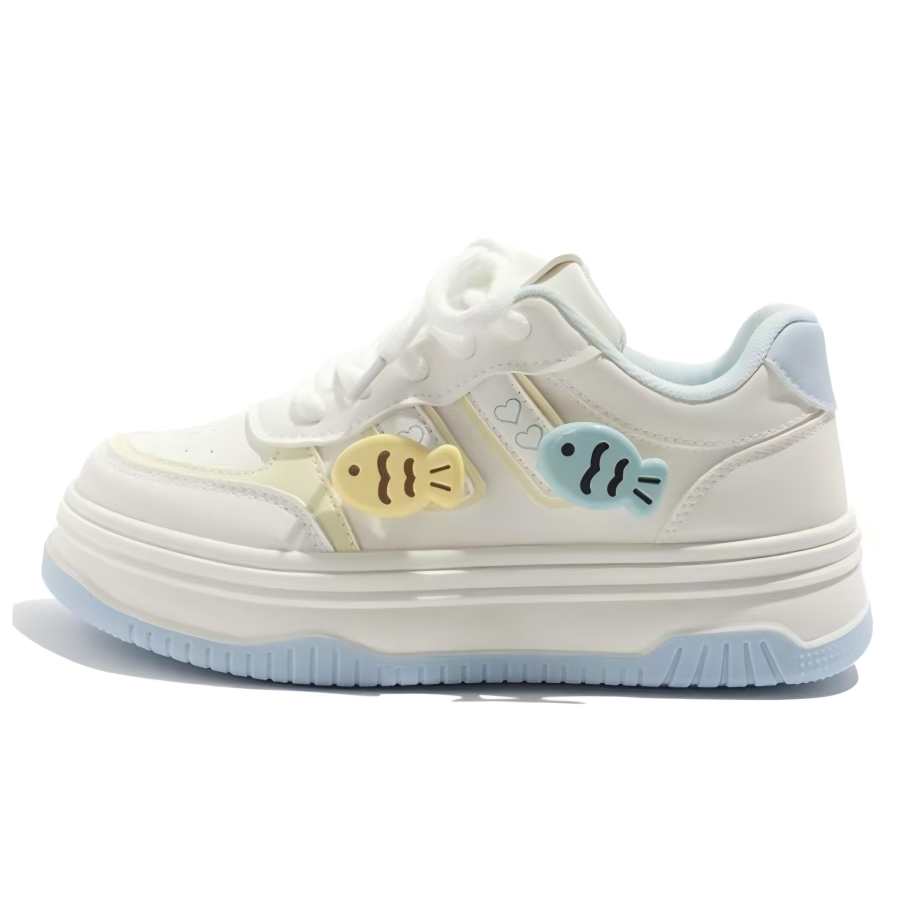 BINGO DUCK Coverage Slip Resistant Coverage Slip Resistant Low top Skateboard Shoes Women's