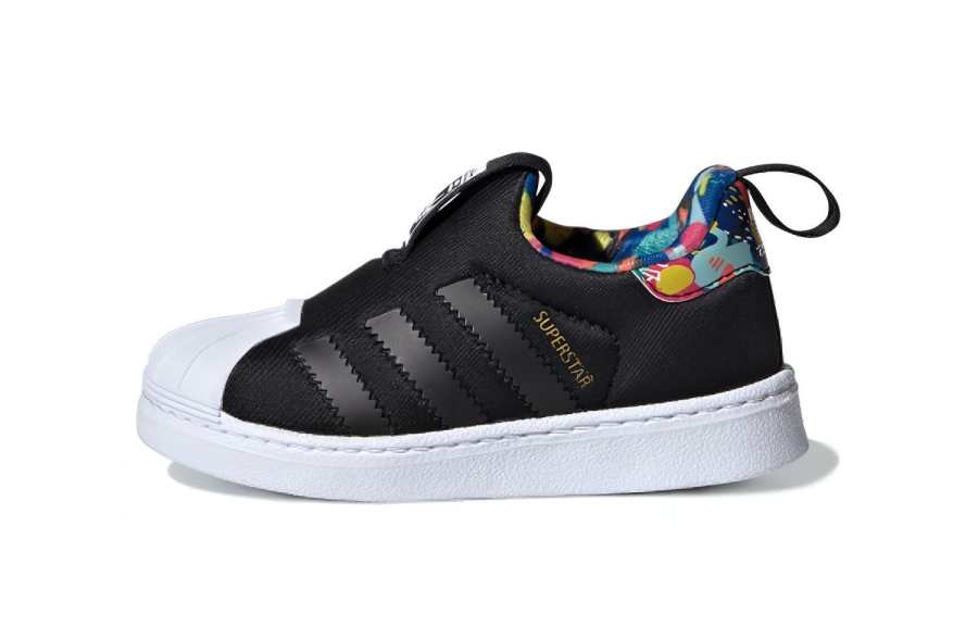 Adidas Originals SUPERSTAR 360 Abrasion Resistant Breathable Low top Baby & Toddler Shoes Black Infant And Toddler