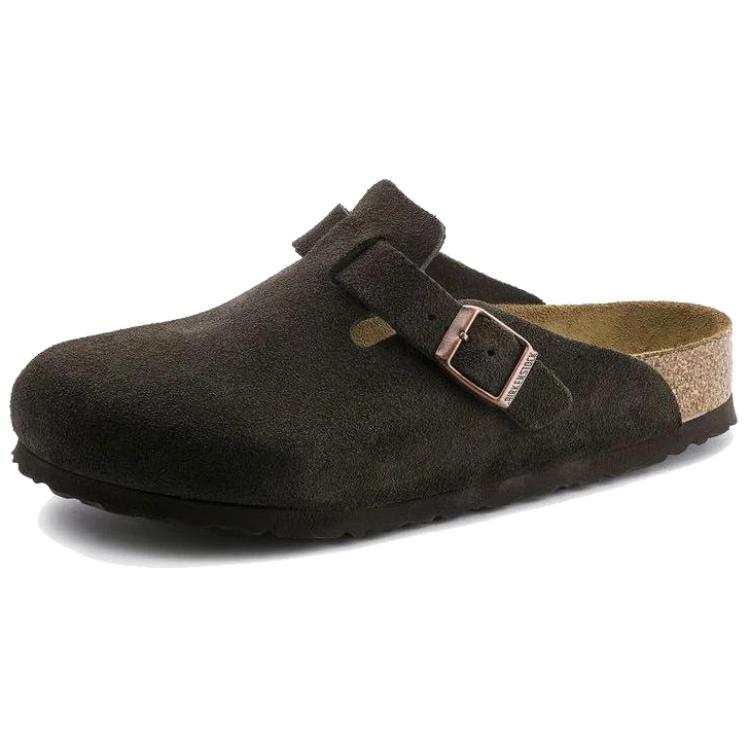 Birkenstock Boston Soft Footbed Birkenstock Shoes Unisex Dark Brown Regular Loose Fit
