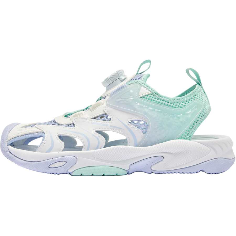 QIAODAN Slip Resistant Abrasion Resistant Low top Sandal White Purple Teenagers