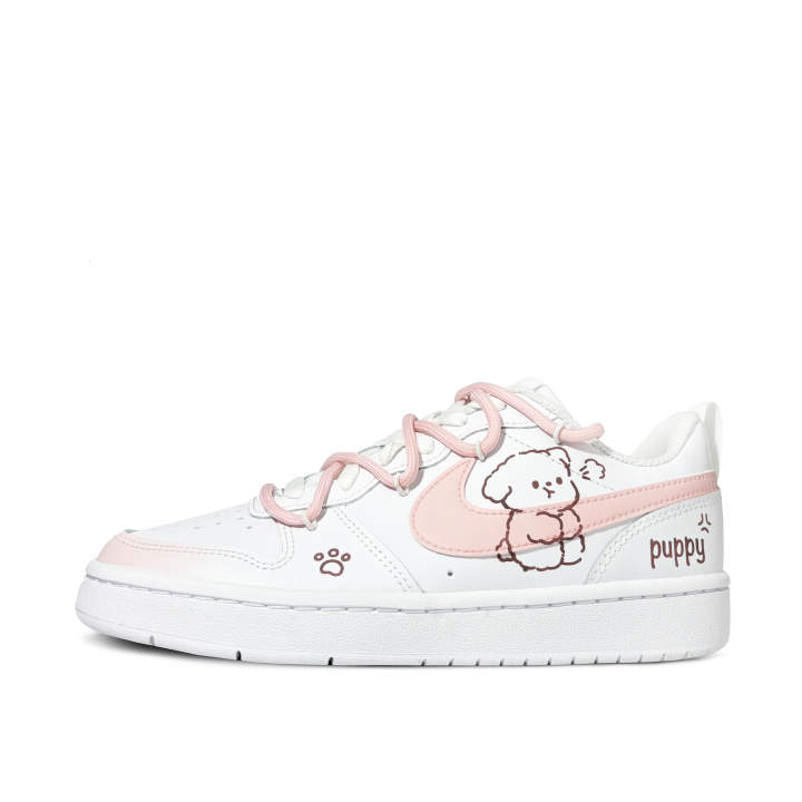 Nike Nike Court Borough Low top Kids' Skateboarding Shoes Pink White Teenagers