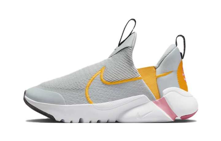 Nike Nike Flex Plus 2 Slip Resistant Cushioning Abrasion Resistant Breathable Low top Kids' Running Shoes Gray Orange