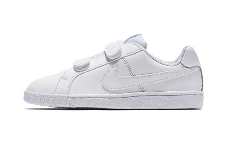 Nike Nike Low top Kids' Skateboarding Shoes Pure White Children Aged 3 7 Years Old