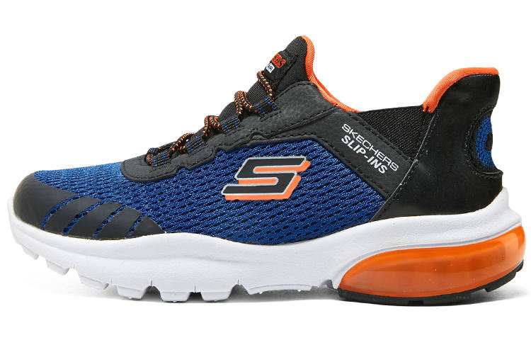 Skechers Boys Abrasion Resistant Breathable Abrasion Resistant Breathable Kids' Running Shoes Royal Blue Black