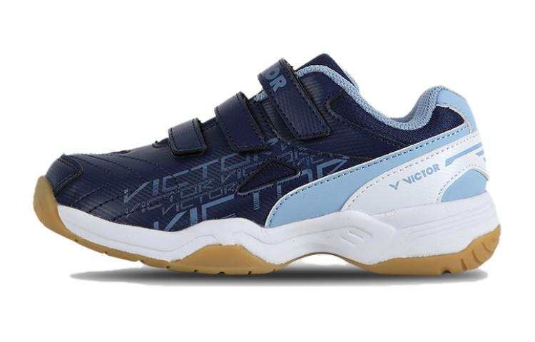 VICTOR Slip Resistant Breathable Abrasion Resistant Low top Kids' Training Shoes Blue White Kids'