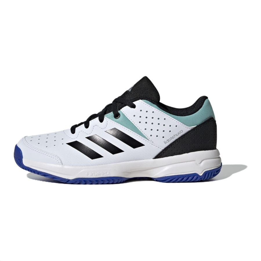 Adidas Adidas Court Abrasion Resistant Low top Kids' Running Shoes White Black Green Kids'
