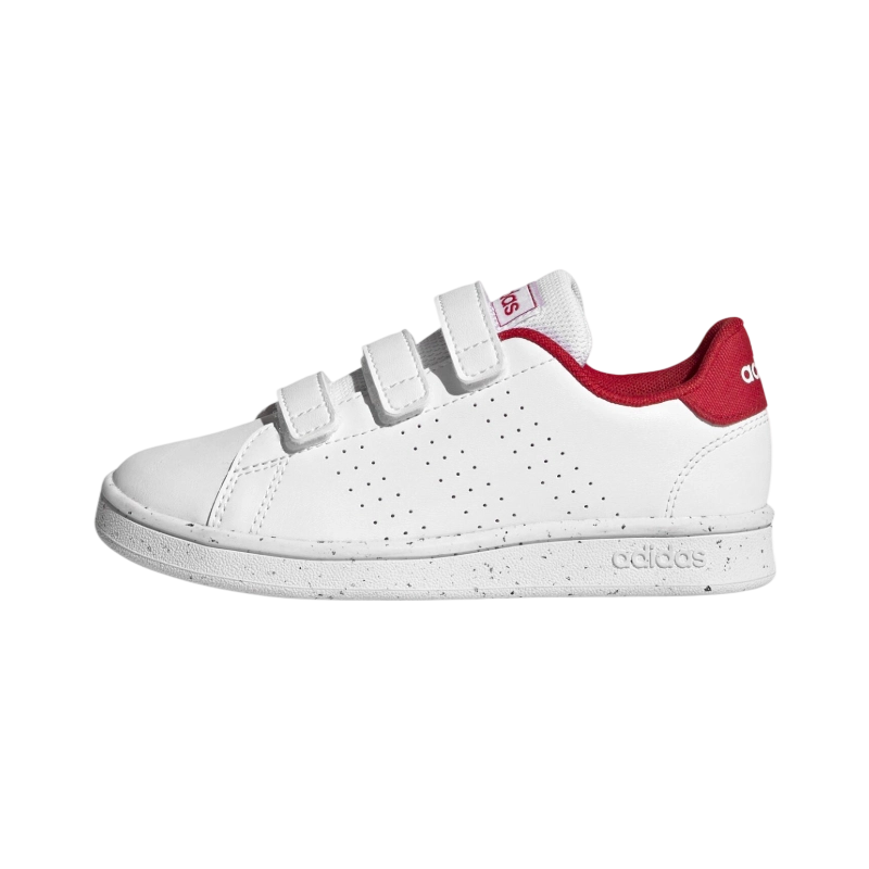 Adidas Neo ADVANTAGE Lifestyle Court Low top Kids' Skateboarding Shoes White Red Children Aged 3 7 Years Old