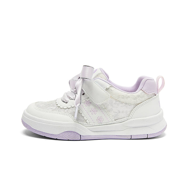 Snoffy Synthetic Leather, Textile Abrasion Resistant Breathable Sandal Jasmine White/Purple Kids'