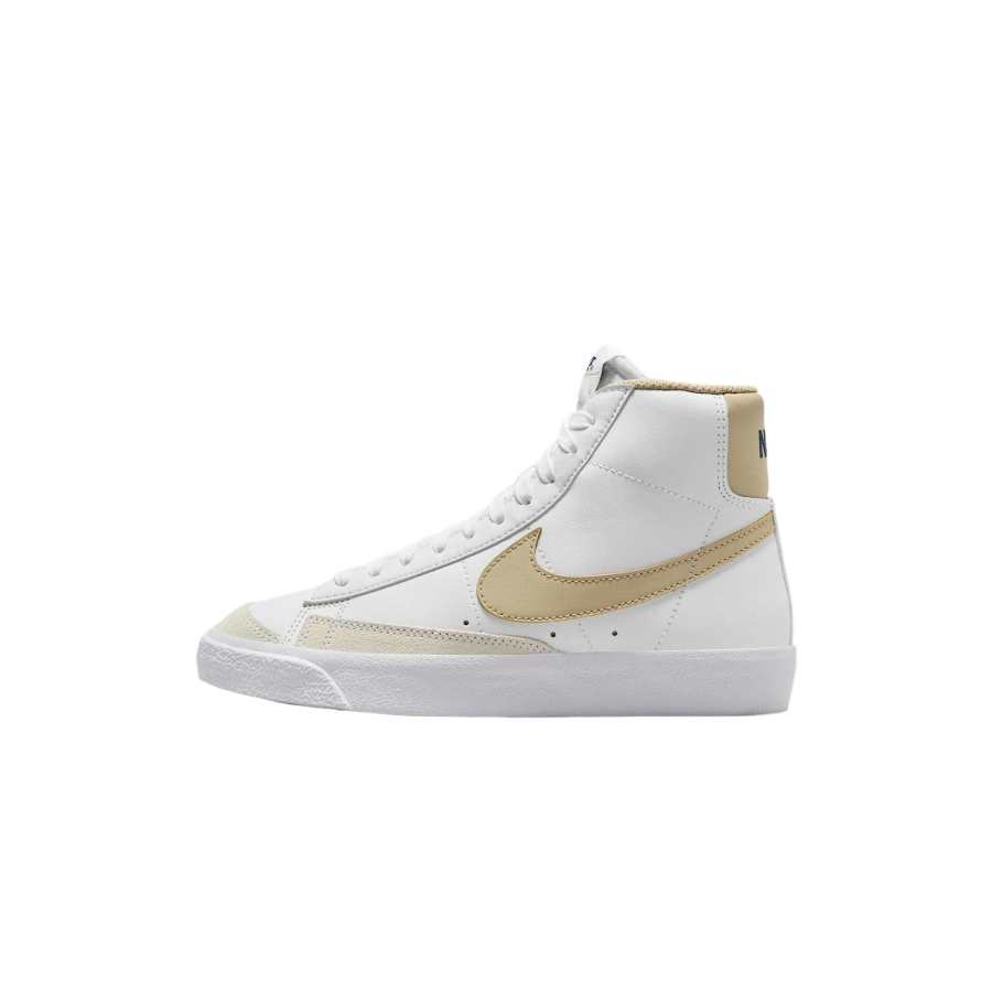 Nike Nike Blazer Mid 77 Suede High top Skateboard Shoes White Desert Khaki Unisex