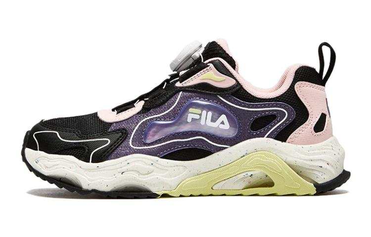 FILA KIDS Slip Resistant Abrasion Resistant Low top Kids' Outdoor Shoes Black Purple