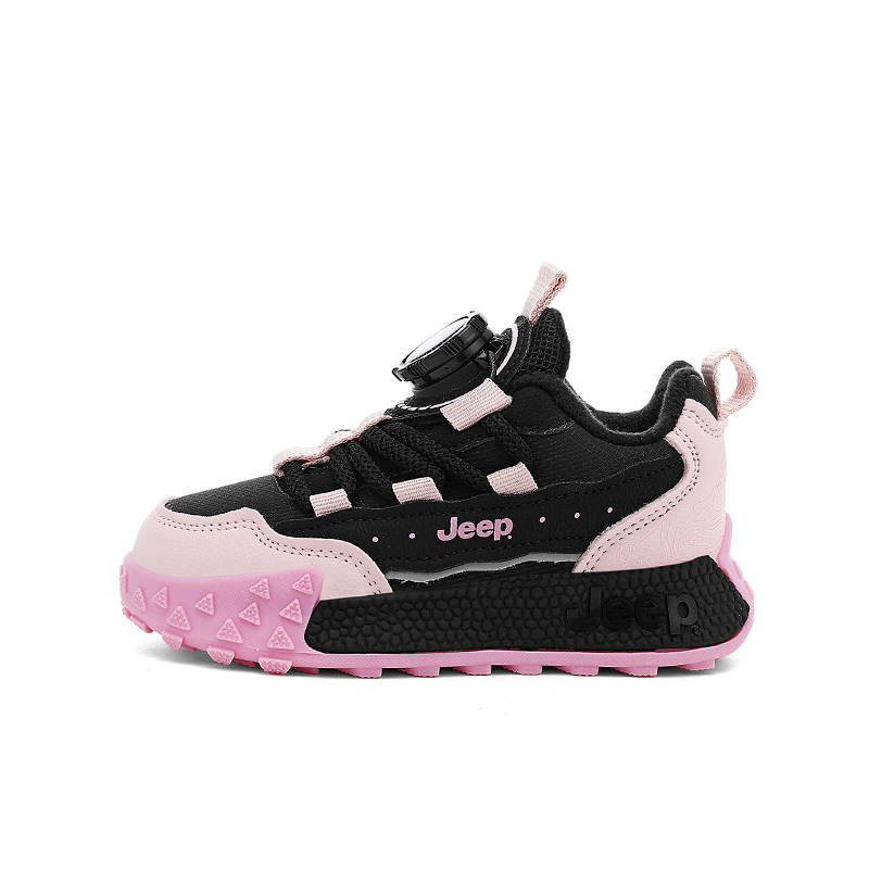 Jeep Slip Resistant Lightweight Cushioning Thermal Low top Skateboard Shoes Black Pink Kids'