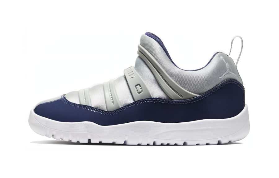 Jordan Jordan Air Jordan 11 Retro Little Fle Low top Children's Basketball Shoes Blue Silver Children Aged 3 7 Years Old