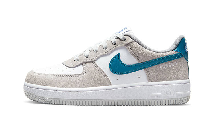 Nike Nike Air Force 1 LV8 Casual Low top Kids' Skateboarding Shoes Gray Blue Children Aged 3 7 Years Old