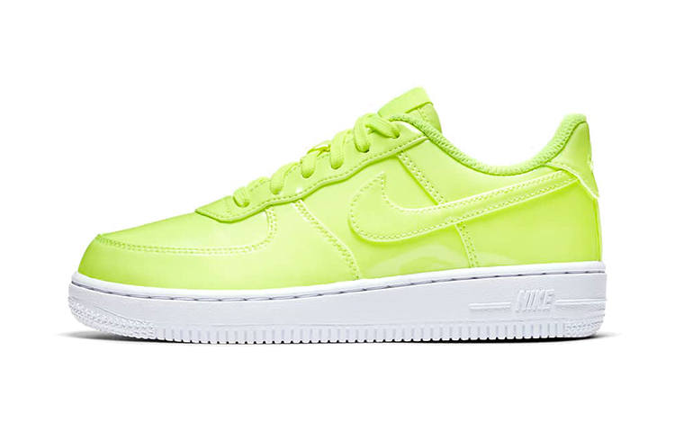 Nike Nike Air Force 1 VOLT Slip Resistant Abrasion Resistant Low top Kids' Skateboarding Shoes Neon Green