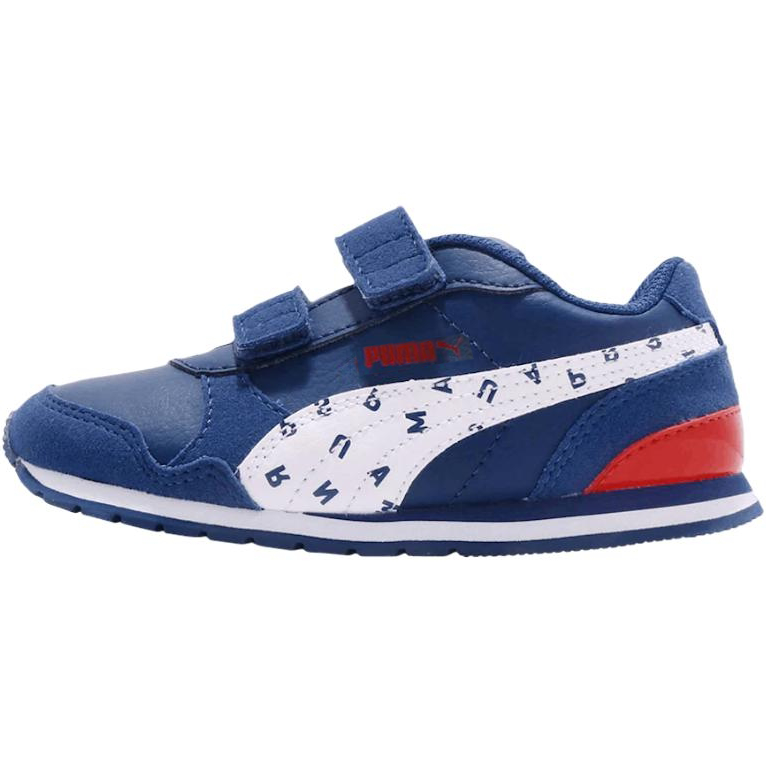 PUMA Justice League x PUMA ST Runner V2 Abrasion Resistant Low top Toddler Shoes Blue White Red Infant And Toddler