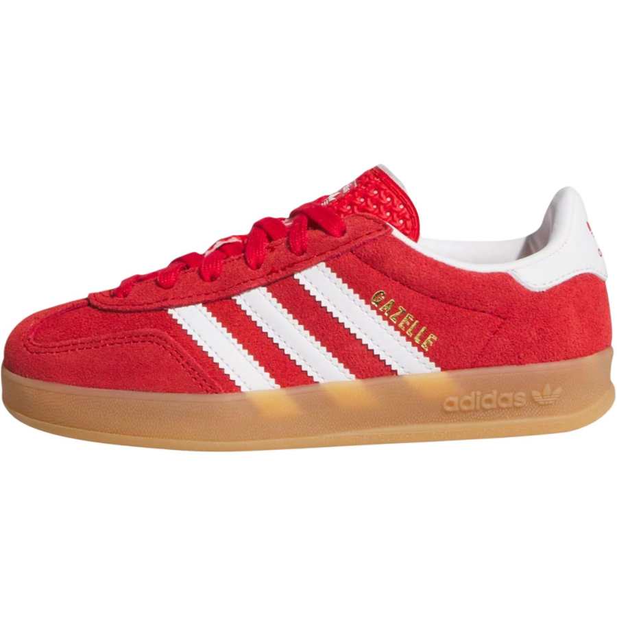 Adidas Originals GAZELLE INDOOR Suede Low top Kids' Skateboarding Shoes Red Kids'