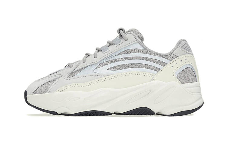 Adidas Originals Yeezy Boost 700 V2 Static Leather Low top Kids Lifestyle Shoes Gray White Kids'