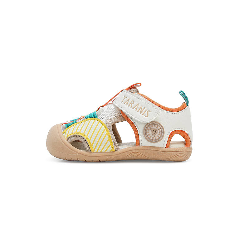 TARANIS Baby Soft Sole Comfortable Barefoot Shoes With Hook and Loop Slip Resistant Anti Kick Low top