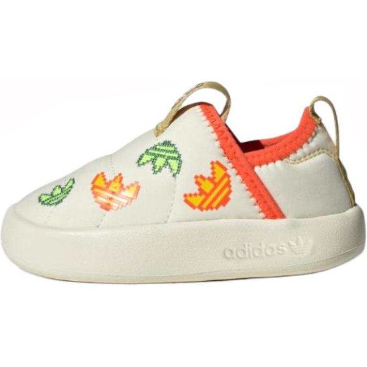 Adidas Originals Puffylette Slip Resistant Cushioning Abrasion Resistant Low top Toddler Shoes Ecru Infant And Toddler