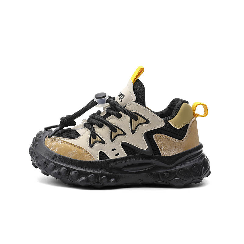 Jeep Synthetic Leather Cushioning Abrasion Resistant Cushioning, Wear Resistant Low top Kids' Running Shoes Khaki Kids'