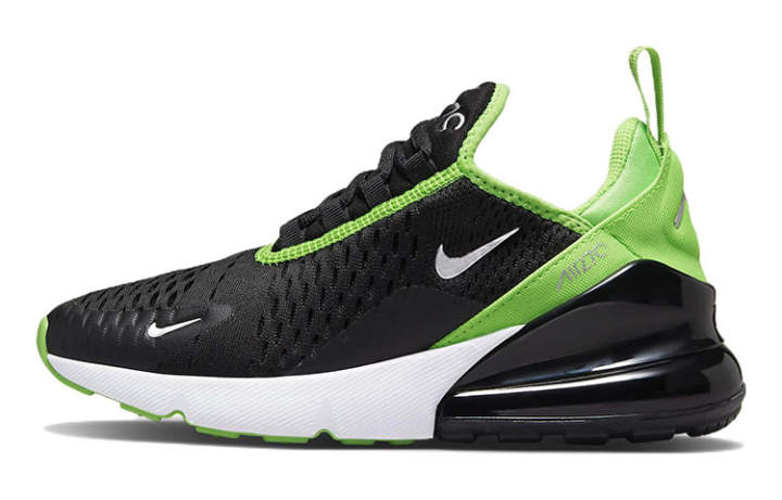 Nike Nike Air Max 270 Cushioning Abrasion Resistant Low top Running Shoes Black Green Unisex