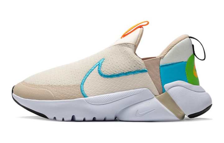 Nike Nike Flex Plus Cushioning Breathable Low top Casual Shoes Beige Blue Kids'