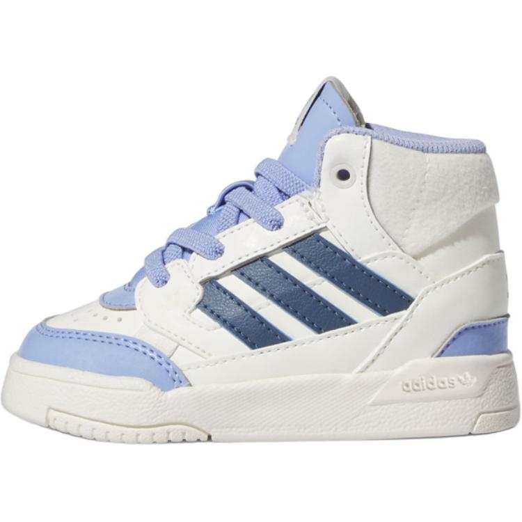 Adidas Originals DROP STEP SE Anti Kick Cushioning High top Toddler Shoes White Blue Infant And Toddler