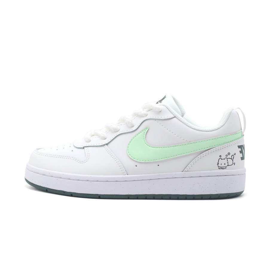 Nike Nike Court Borough Slip Resistant Abrasion Resistant Low top Kids' Skateboarding Shoes Light Green Teenagers