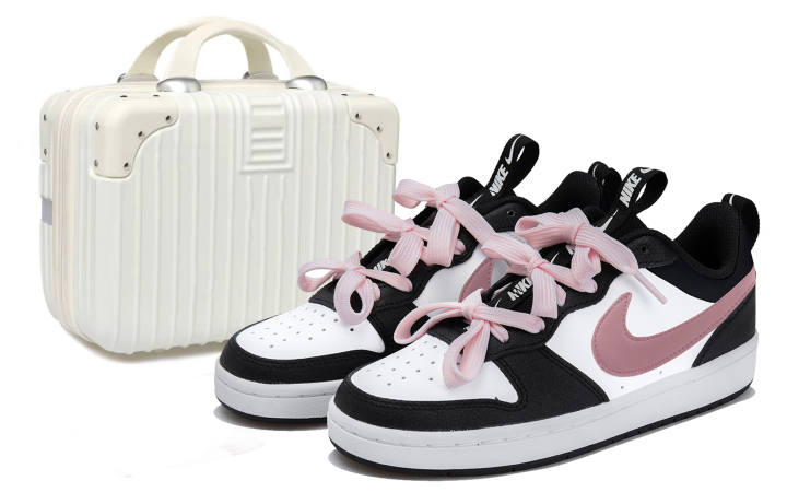 Nike Nike Court Borough Low 2 Low top Kids' Skateboarding Shoes White Black Pink Teenagers
