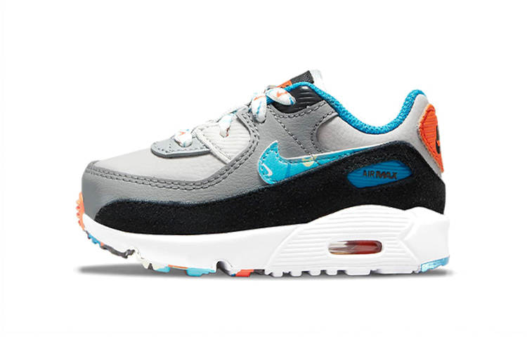 Nike Nike Air Max 90 Ltr Low top Toddler Shoes Gray Blue Orange Infant And Toddler