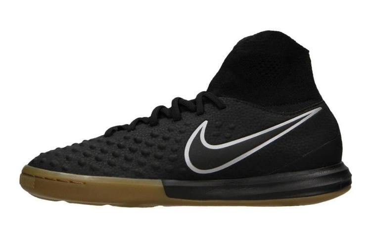 Nike Nike JR MagistaX Proximo 2 DF IC Slip Resistant Cushioning Abrasion Resistant Mid top Kids' Soccer Shoes Black Kids'