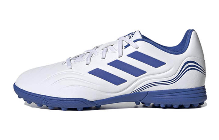 Adidas Adidas Copa Sense.3 Slip Resistant And Abrasion Resistant Coverage Low top Kids' Soccer Shoes White Blue Kids'