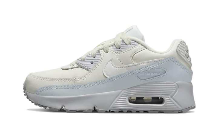 Nike Nike Air Max 90 Kids Lifestyle Shoes White Blue Children Aged 3 7 Years Old