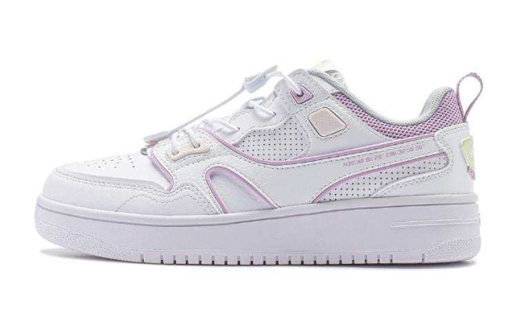 Li-Ning YOUNG Li Ning YOUNG Low top Casual Shoes White Purple Teenagers