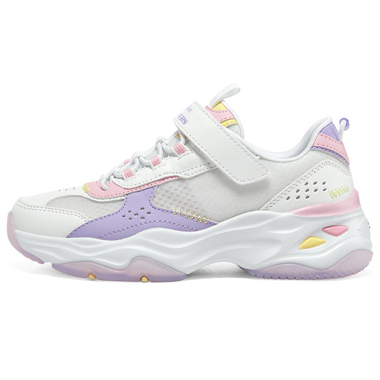 Skechers Abrasion Resistant Breathable Abrasion Resistant Breathable Kids Lifestyle Shoes White Purple Kids'
