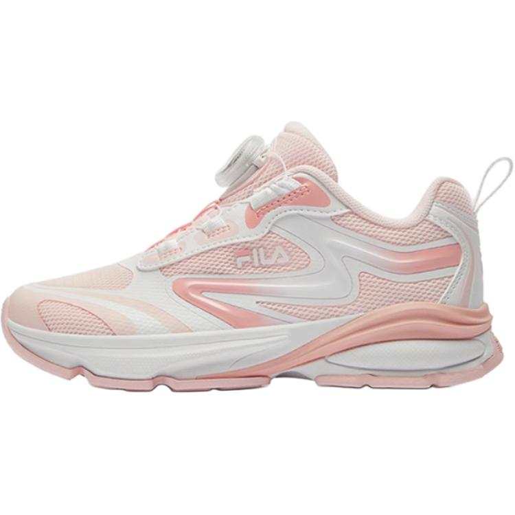 FILA KIDS BOA Slip Resistant Cushioning Low top Kids' Running Shoes Light Pink Children Aged 3 7 Years Old