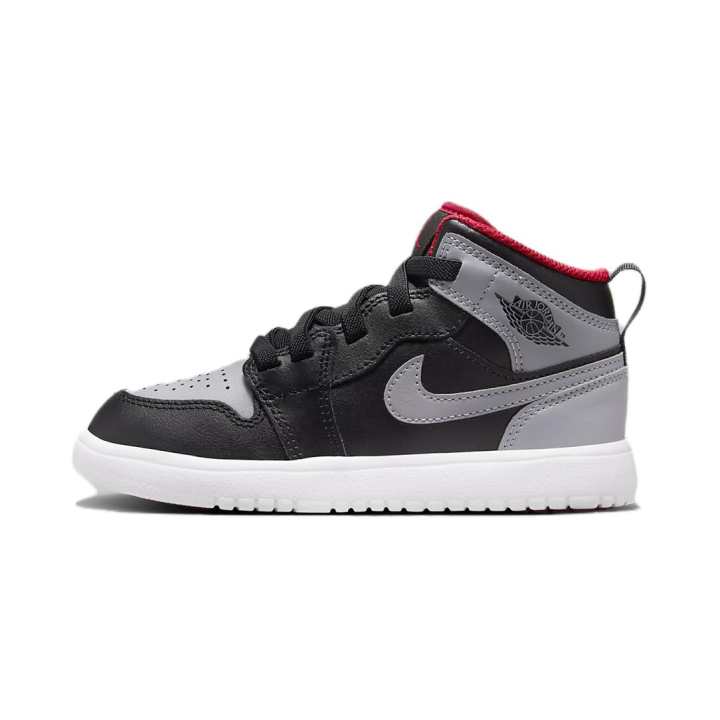Jordan Jordan Air Jordan 1 Mid Alt Comfortable Slip Resistant Abrasion Resistant Mid top Children's Basketball Shoes Black