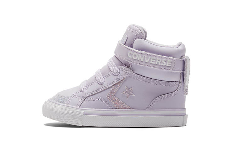 Converse Pro Blaze Strap Canvas Comfortable High top Skateboard Shoes Purple Infant And Toddler