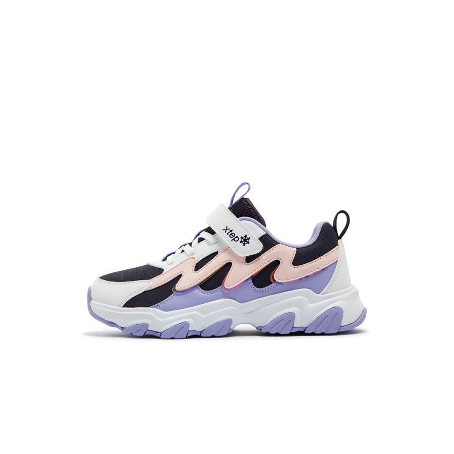 XTEP Kids Lifestyle Shoes Xtep White/Dark Gray Purple/Taro Paste Purple Kids'