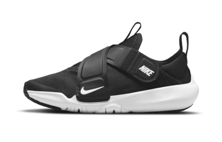 Nike Nike Flex Advance Slip Resistant Cushioning Abrasion Resistant Breathable Low top Kids' Running Shoes Black White