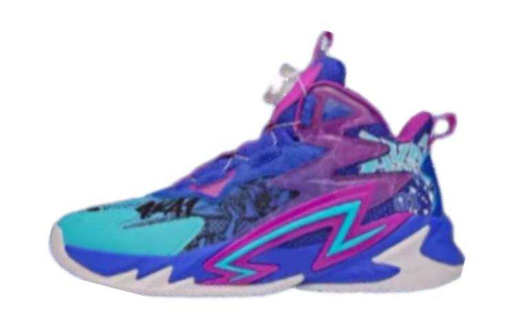 QIAODAN High top Basketball Shoes White Purple Blue Teenagers
