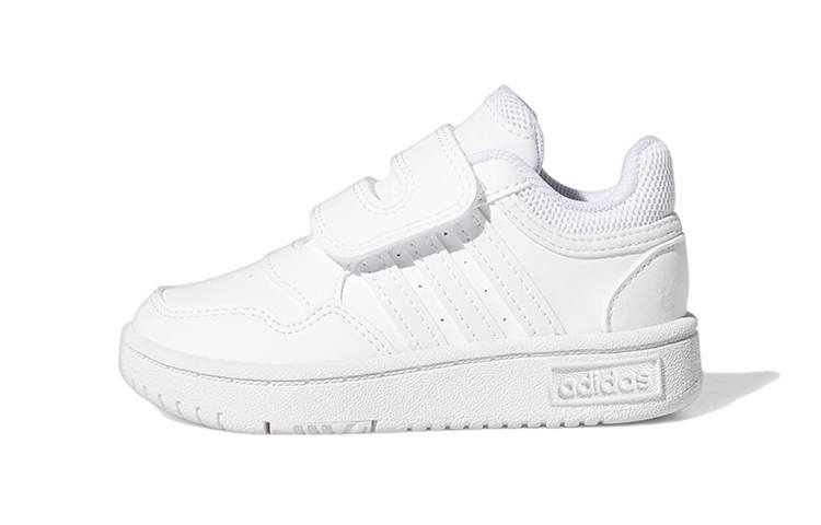 Adidas Neo Hoops Slip Resistant Abrasion Resistant Slip Resistant Abrasion Resistant Low top Toddler Shoes White Baby