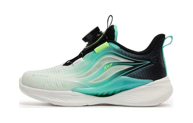 XTEP Qing Feng 5.0 Cushioning, Wear Resistant Low top Kids' Running Shoes Aurora Green Children Aged 3 7 Years Old
