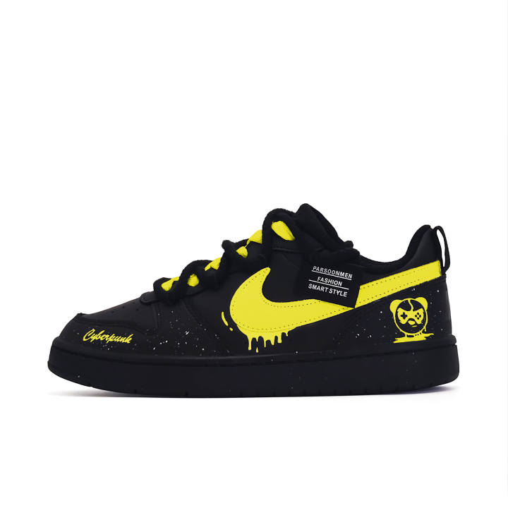 Nike Nike Court Borough Gilded Panda Leather Slip Resistant Abrasion Resistant Slip Resistant Abrasion Resistant Low top