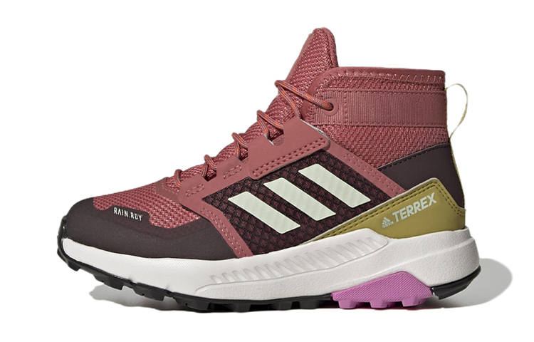 Adidas Adidas Terrex Trailmaker Mid Rain.rdy Hiking K Slip Resistant Abrasion Resistant High top Kids' Outdoor Shoes Brick Red