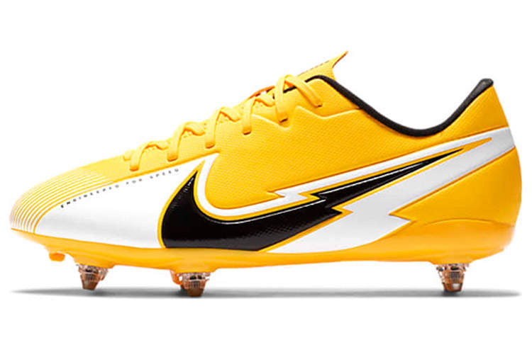 Nike Nike Mercurial Vapor 13 Assassin 13 Academy SG Slip Resistant Cushioning Low top Kids' Soccer Shoes Black Yellow Kids'